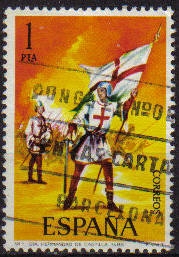 z vendido ESPAÑA 1973 2139 Sello Uniformes Militares Orden de la Sta. Hermandad de Castilla usado Espana Spain Espagne Spagna Spanje Spanien 